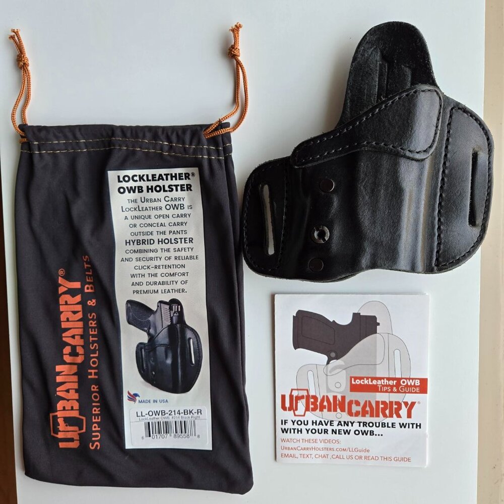 Black leather holster
